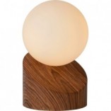 Lampa stołowa skandynawska Len drewno | Lucide