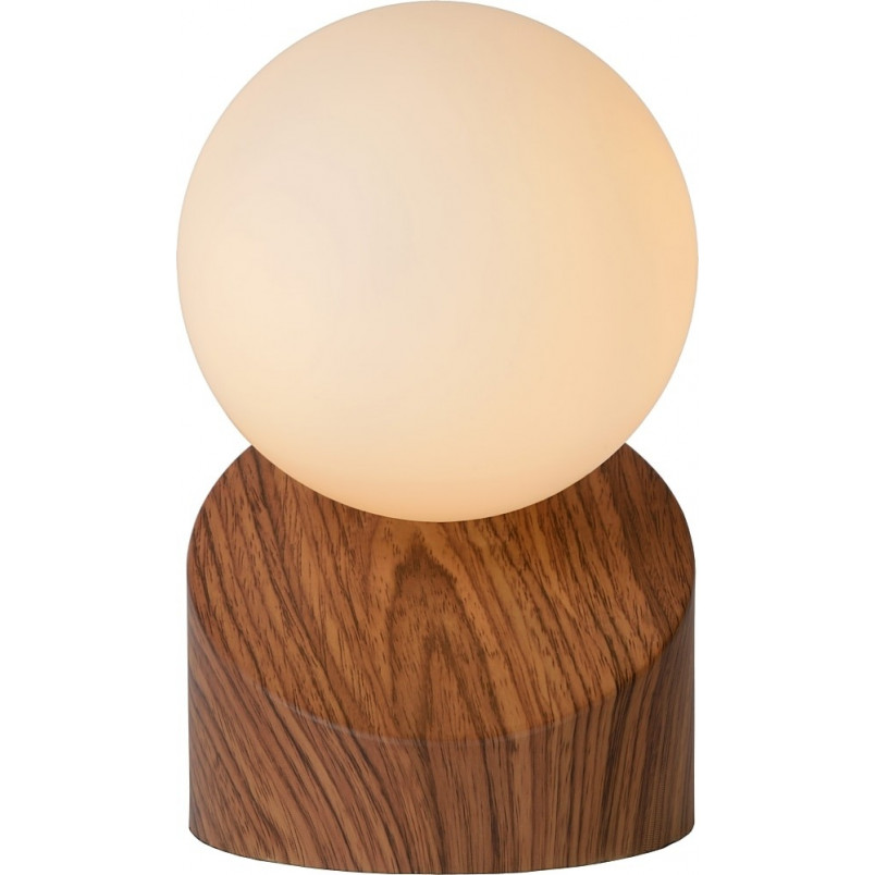 Lampa stołowa skandynawska Len drewno | Lucide