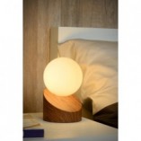Lampa stołowa skandynawska Len drewno | Lucide