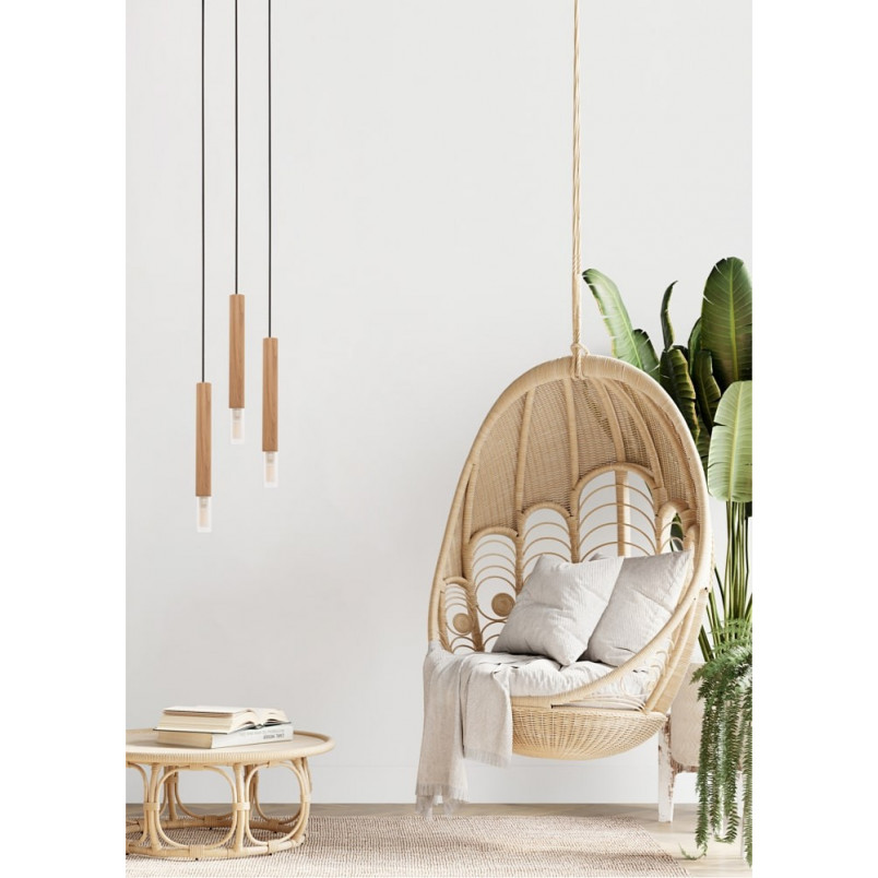 Lampa wisząca Madera drewniana 4cm | ZumaLine - Skandynawski design