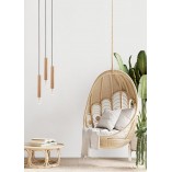 Lampa wisząca Madera drewniana 4cm | ZumaLine - Skandynawski design
