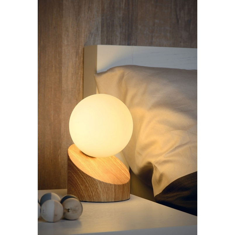 Lampa stołowa skandynawska Len | Lucide | Jasne drewno