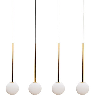 Lampa wisząca szklane kule Ali IV 70cm biały / czarny / złoty Zumaline