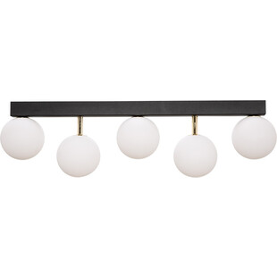 Lampa sufitowa szklane kule Ali V biały / czarny / złoty Zumaline