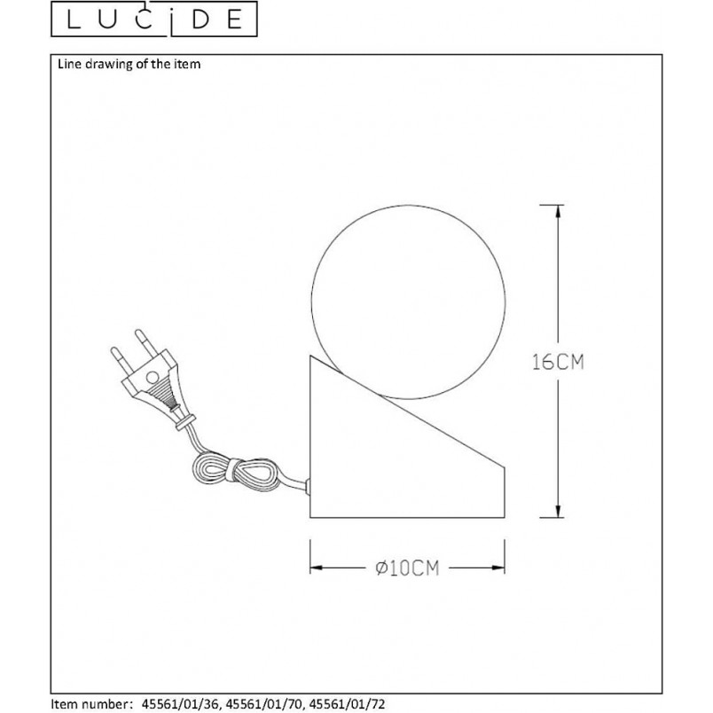 Lampa stołowa skandynawska Len | Lucide | Jasne drewno
