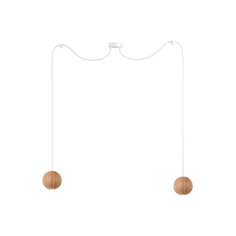 Lampa wisząca "Pająk" drewno | Kolorowe Kable