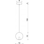 Lampa Wisząca Drewniana Kula Sferni | Skandynawski Design