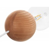 Lampa wisząca Sferni | 3 drewniane kule | Kolorowe kable