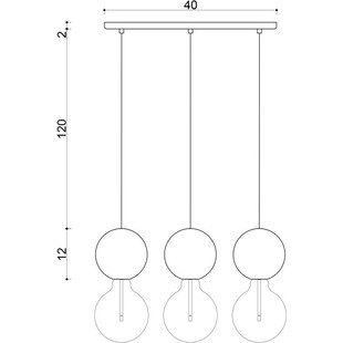 Lampa wisząca drewniane kule Sferni III | Kolorowe kable