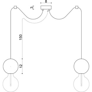 Lampa Wisząca Drewniane Kule Sferni II | Kolorowe Kable