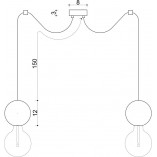 Lampa Wisząca Drewniane Kule Sferni II | Kolorowe Kable
