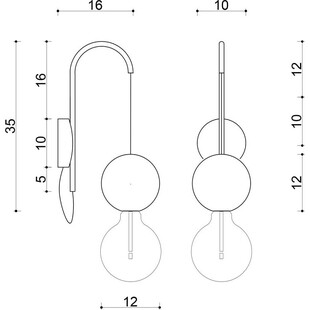 Kinkiet wiszący drewniany | Kolorowe kable - Skandynawski design
