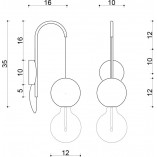 Kinkiet wiszący drewniany | Kolorowe kable - Skandynawski design