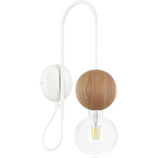 Kinkiet wiszący drewniany | Kolorowe kable - Skandynawski design
