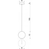 Lampa wisząca drewniana Kula | Skandynawski design