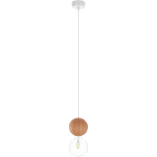 Lampa wisząca drewniana Kula | Skandynawski design