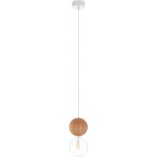Lampa wisząca drewniana Kula | Skandynawski design