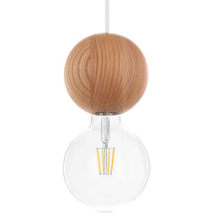 Lampa wisząca drewniana Kula | Skandynawski design