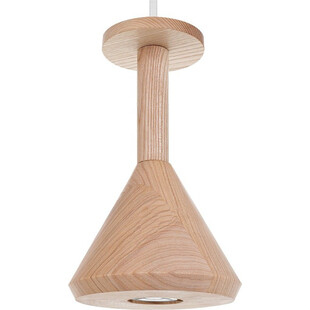 Lampa wisząca drewniana na listwie Cono II Kolorowe kable