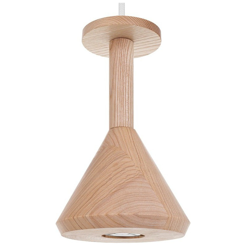 Lampa Wisząca Drewniana Cono II | Kolorowe Kable - Skandynawski Design