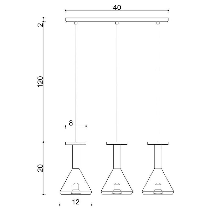Lampa Wisząca Drewniana Cono II | Kolorowe Kable - Skandynawski Design