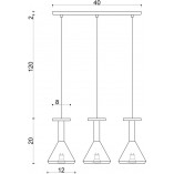 Lampa Wisząca Drewniana Cono II | Kolorowe Kable - Skandynawski Design