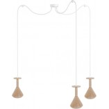 Lampa wisząca drewniana "Pająk" Cono III | Kolorowe Kable