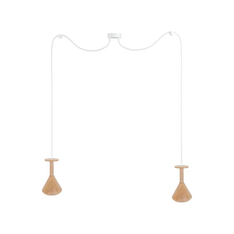 Lampa wisząca "Pająk" Cono II | Drewno, Sklejka | Kolorowe Kable