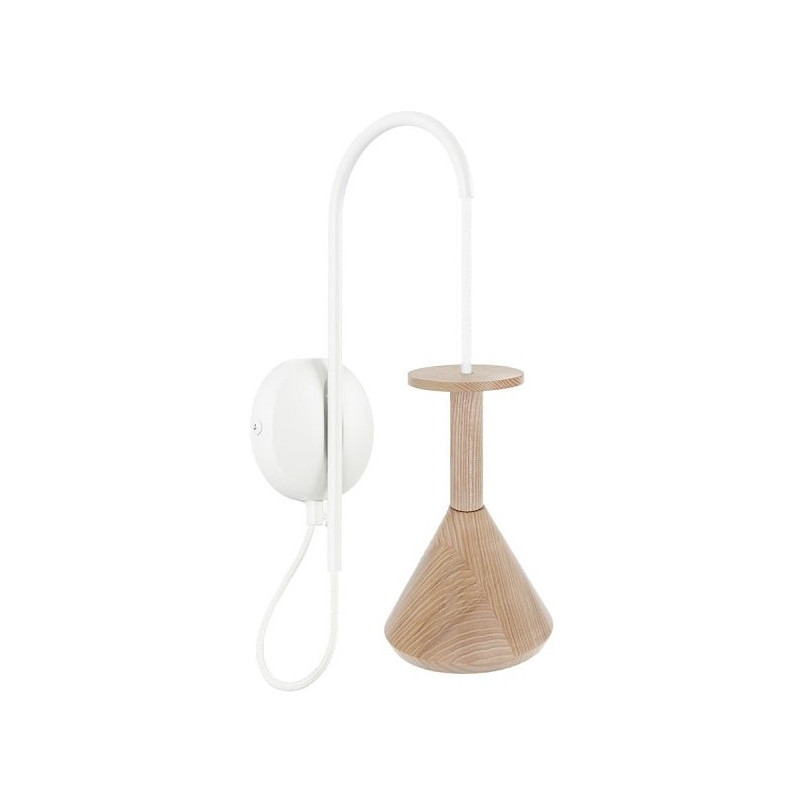 Kinkiet drewniany Cono Mini | Skandynawski design | Kolorowe Kable