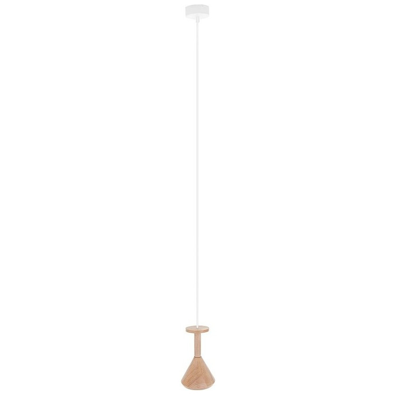 Lampa wisząca drewniana Cono Mini Kolorowe kable