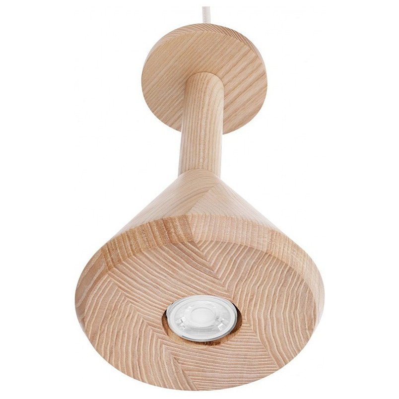 Lampa wisząca drewniana Cono Mini Kolorowe kable