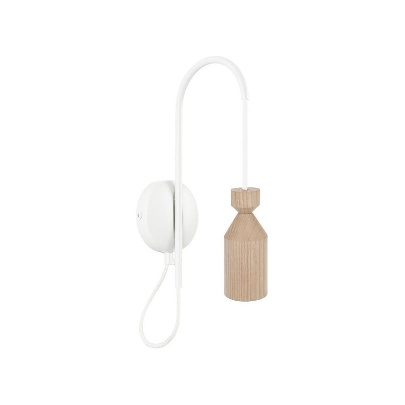 Kinkiet drewniany Angula Mini | Kolorowe Kable - Skandynawski Design