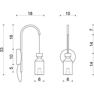 Kinkiet drewniany Angula Mini | Kolorowe Kable - Skandynawski Design