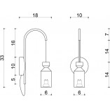Kinkiet drewniany Angula Mini | Kolorowe Kable - Skandynawski Design