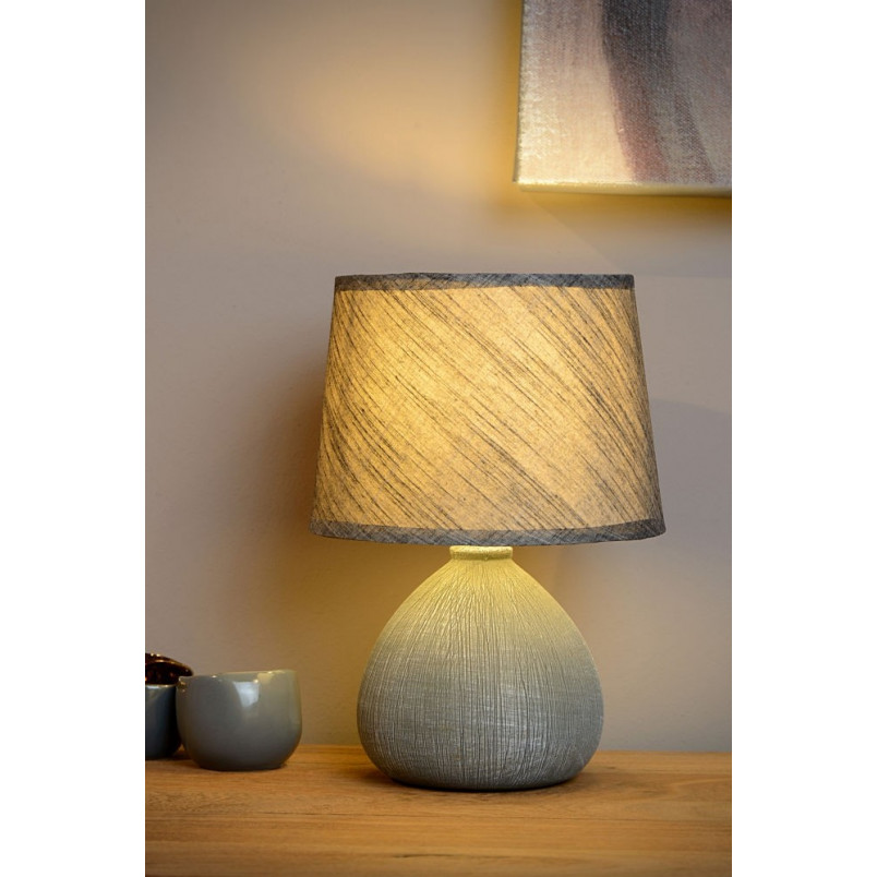 Lampa stołowa betonowa szara Lucide Ramzi | Sklep z lampami