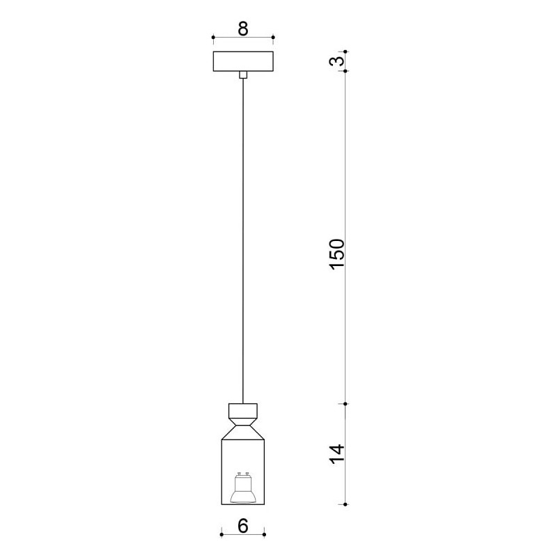 Lampa wisząca drewniana Angula Mini | Kolorowe Kable
