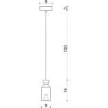 Lampa wisząca drewniana Angula Mini | Kolorowe Kable