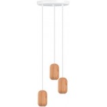 Lampa wisząca drewniana Barille Mini III | Kolorowe kable