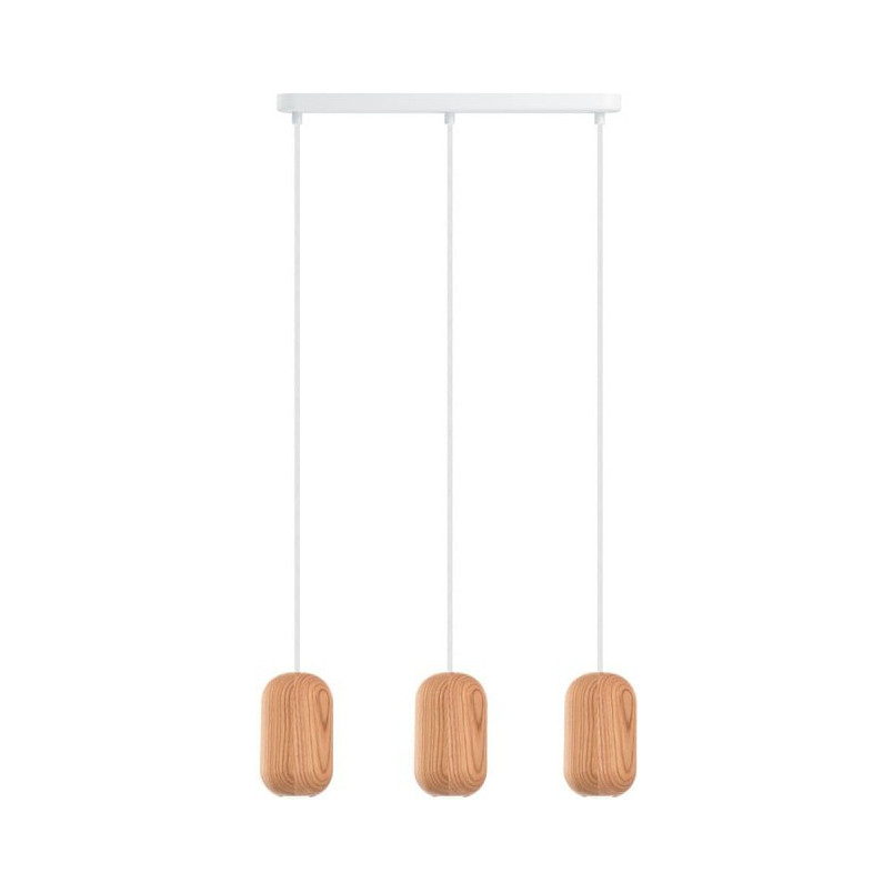 Lampa wisząca drewniana Barille Mini III | Kolorowe Kable