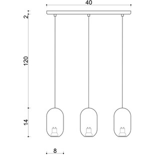 Lampa wisząca drewniana Barille Mini III | Kolorowe Kable