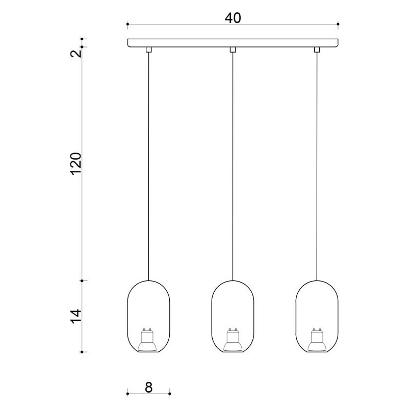 Lampa wisząca drewniana Barille Mini III | Kolorowe Kable