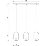 Lampa wisząca drewniana Barille Mini III | Kolorowe Kable