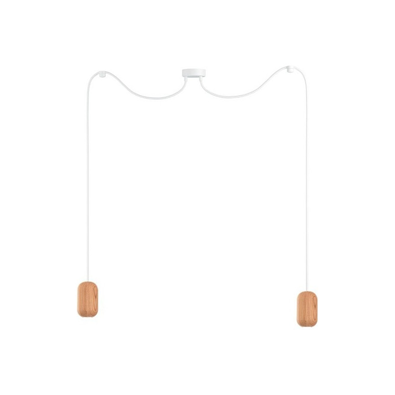 Lampa wisząca "Pająk" Barille Mini II | Drewno, Kolorowe Kable
