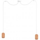Lampa wisząca "Pająk" Barille Mini II | Drewno, Kolorowe Kable