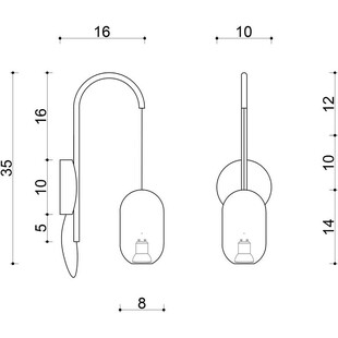 Kinkiet drewniany Barille Mini | Kolorowe Kable - Skandynawski Design