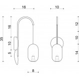 Kinkiet drewniany Barille Mini | Kolorowe Kable - Skandynawski Design
