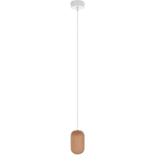 Lampa wisząca "żarówka" na kablu Barille Mini drewniana Kolorowe kable