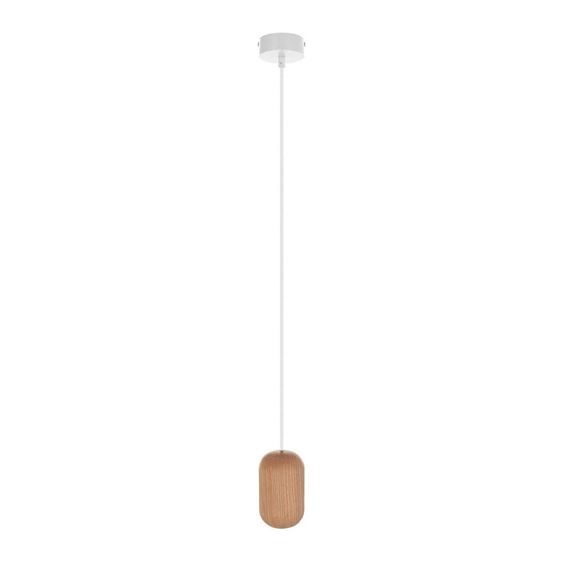 Lampa wisząca "Żarówka" Barille Mini | Drewno, Kolorowe Kable