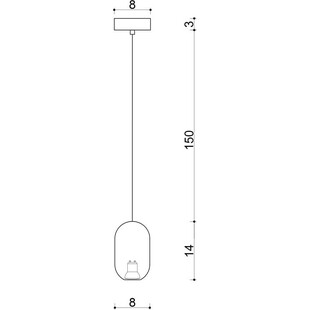 Lampa wisząca "Żarówka" Barille Mini | Drewno, Kolorowe Kable