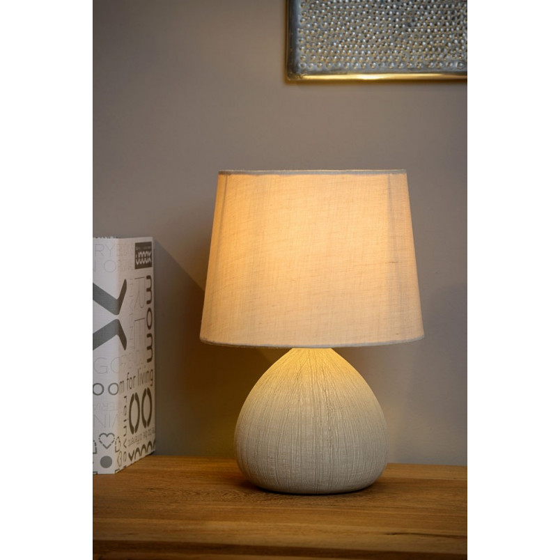 Lampa stołowa betonowa Ramzi kremowa | Lucide - Kup online